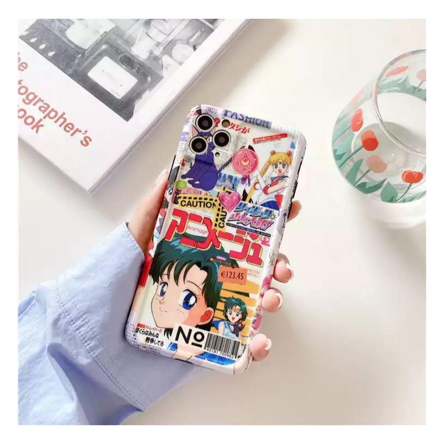 Anime Sailor Moon Retro Kolaj Iphone Telefon Kılıfları
