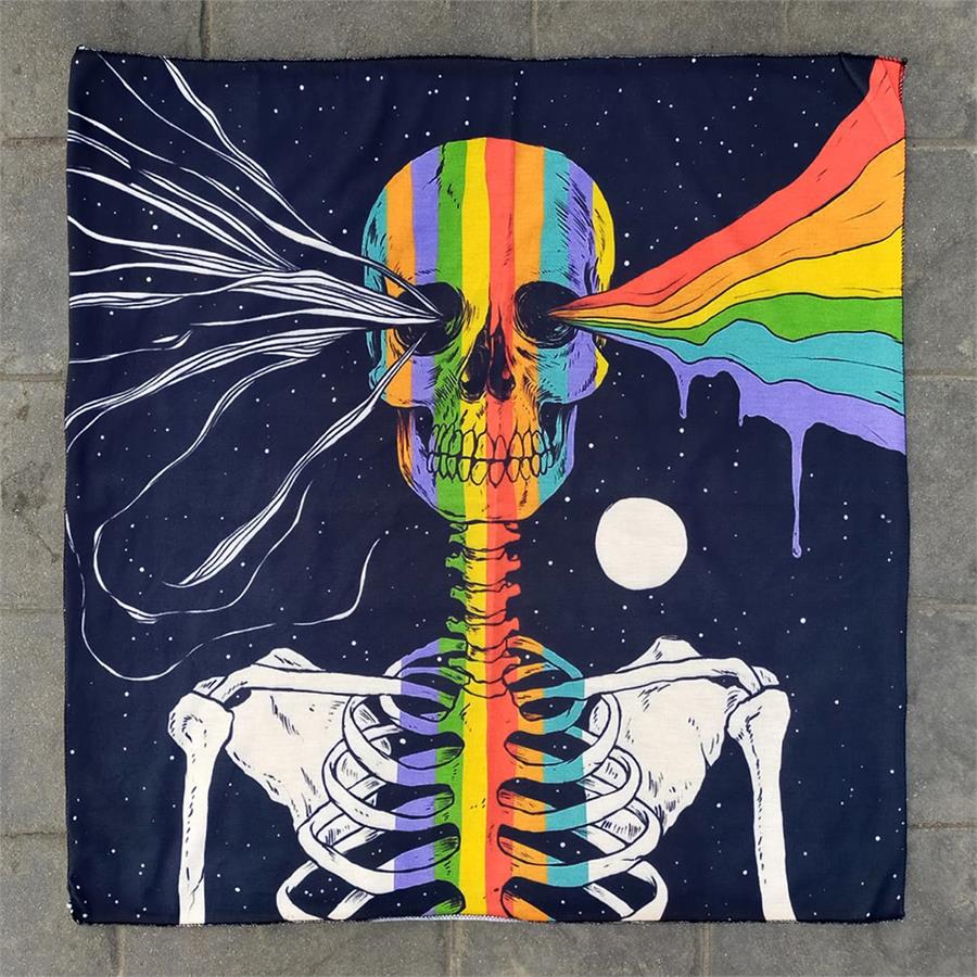 Rainbow Skull Bandana