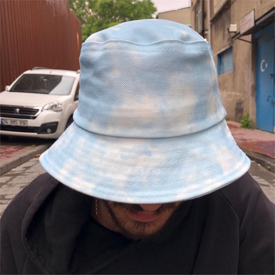 Mavi Batik Bucket Şapka