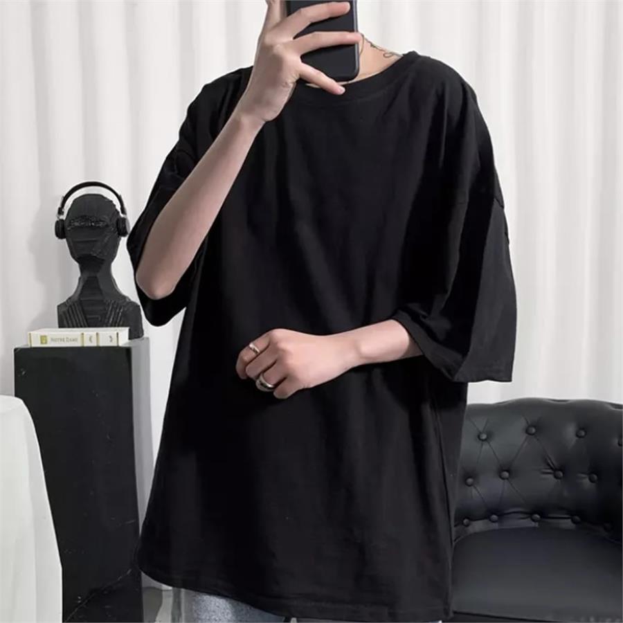 Oversize Düz Siyah T-Shirt