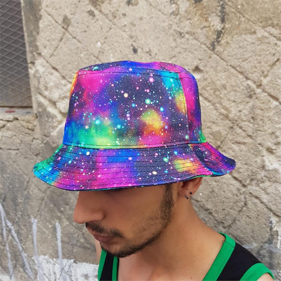 Galaxy Desenli Bucket Şapka