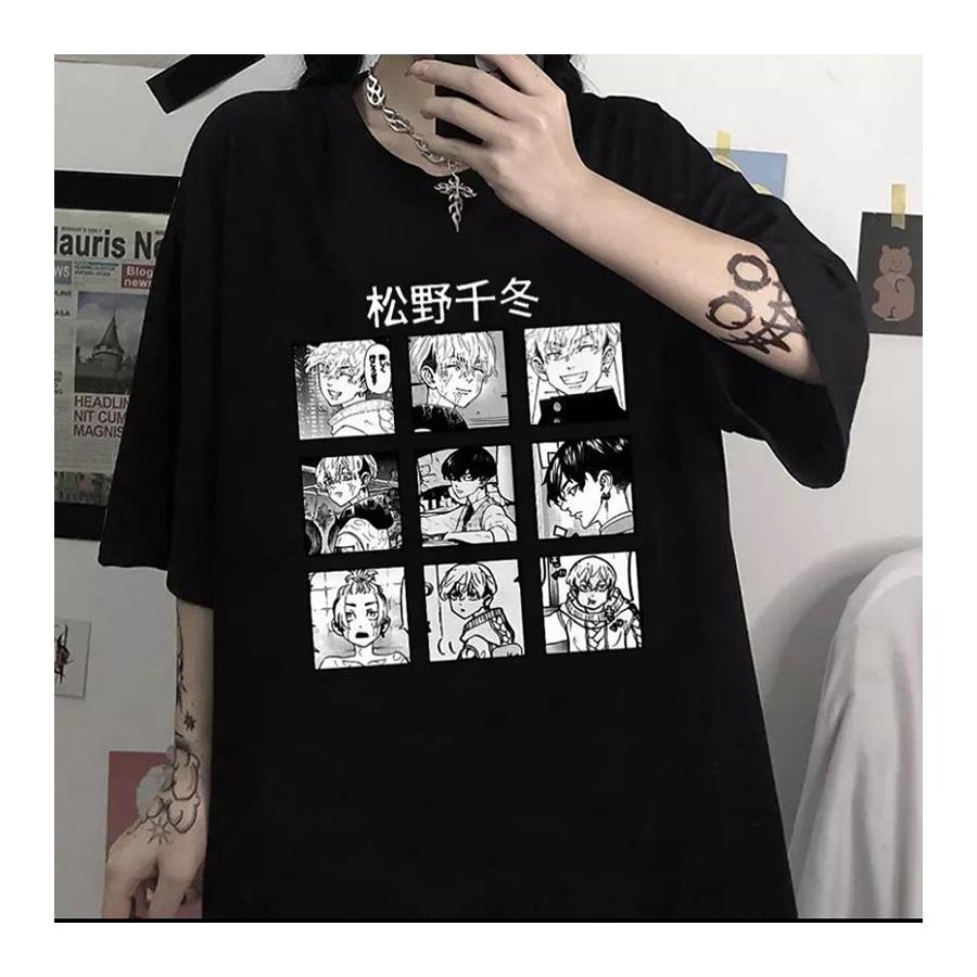 Tokyo Revengers Kolaj Siyah Unisex T-Shirt
