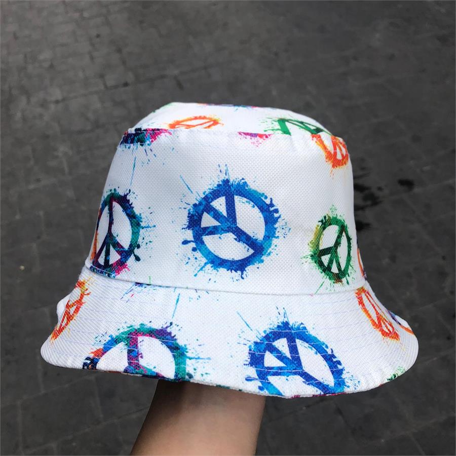 Peace Kolaj Bucket Şapka