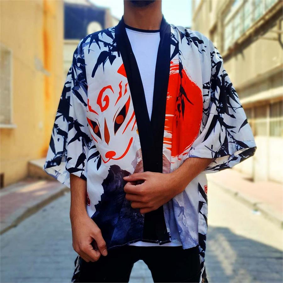 Japanese İnk Sumi  Unisex Kimono
