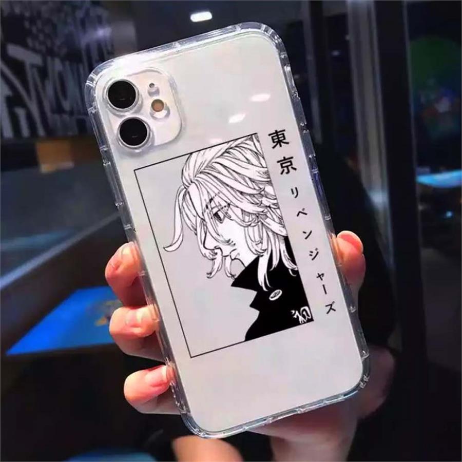 Anime Tokyo Revengers Mikey Şeffaf İphone Telefon Kılıfları
