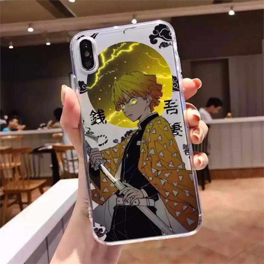 Anime Zenitsu Lightning Şeffaf Iphone Telefon Kılıfları