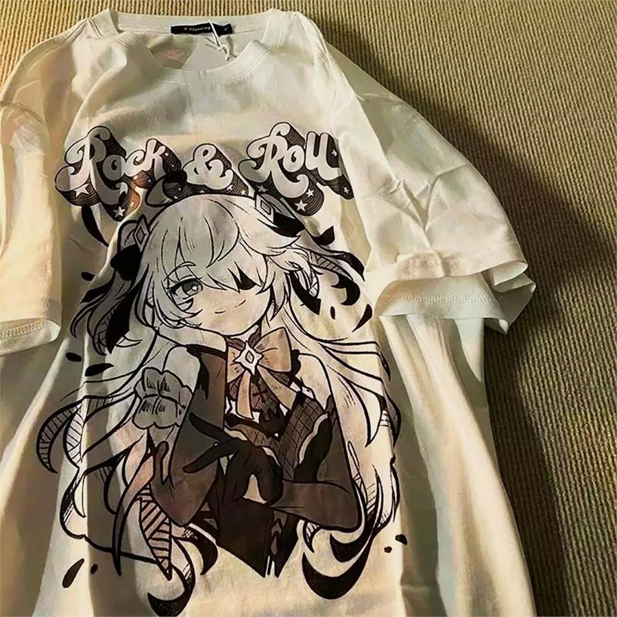 Anime Genshin İmpact Fischl Unisex T-shirt