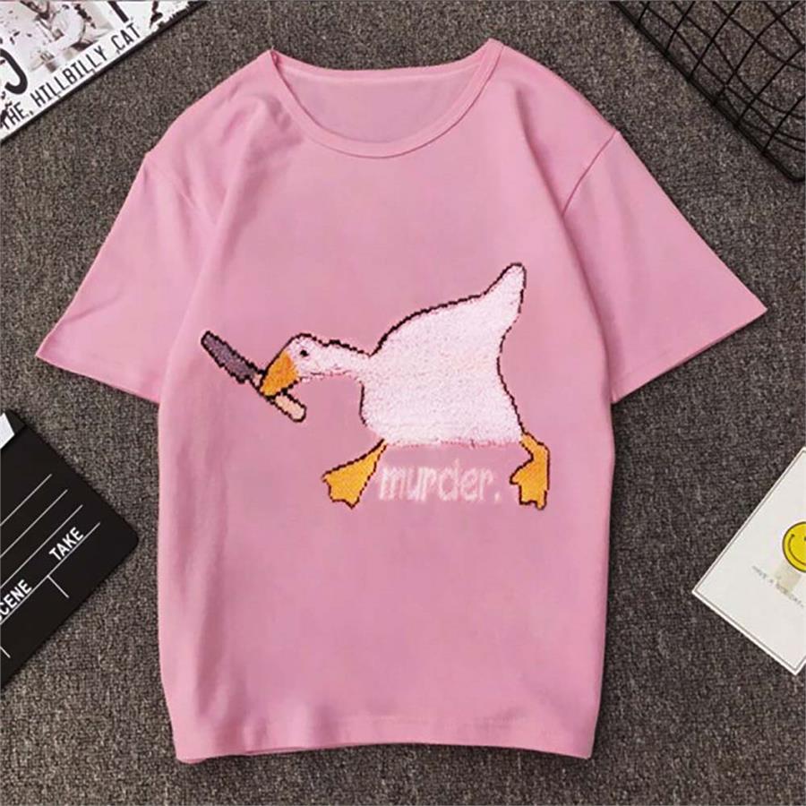 Harajuku Murder Duck Pembe (Unisex)T-Shirt