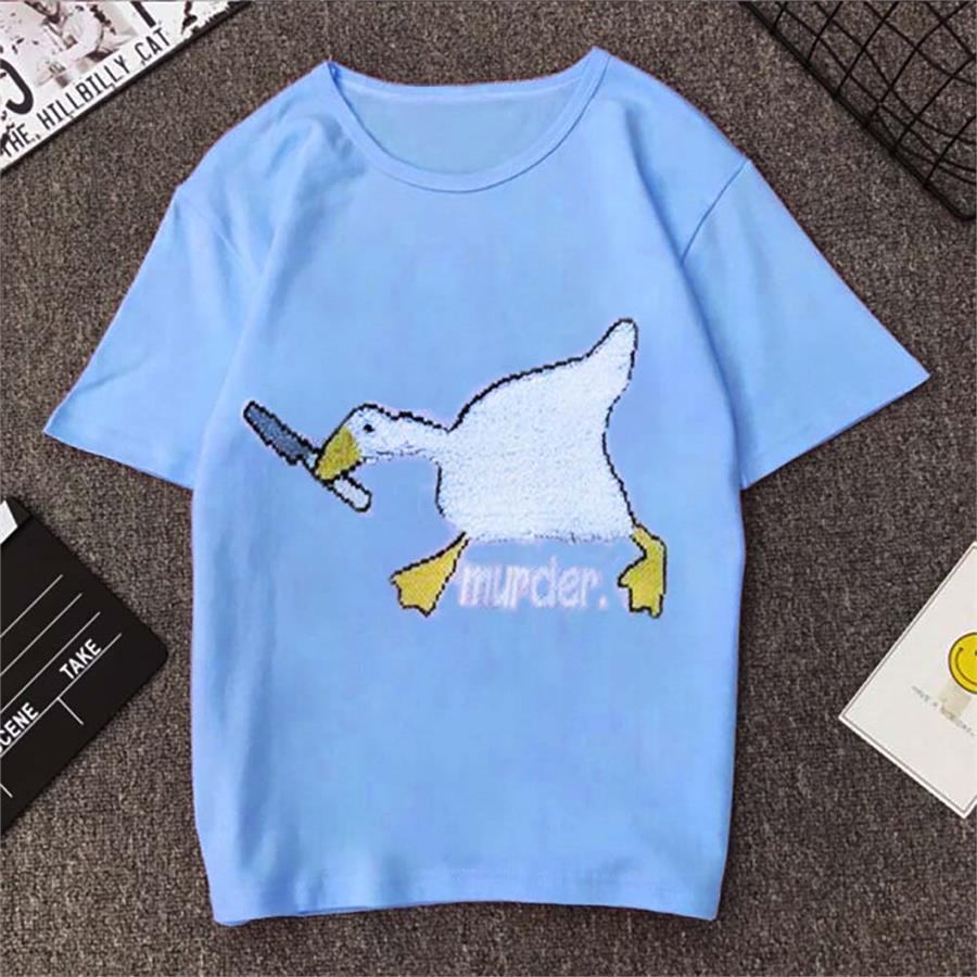Harajuku Murder Duck Mavi (Unisex)T-Shirt