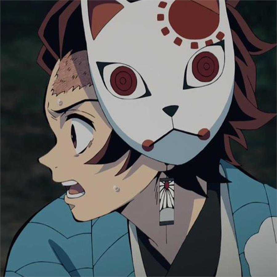 Sabito Tanjirou Makomo Demon Slayer Fox Cat Mask 
