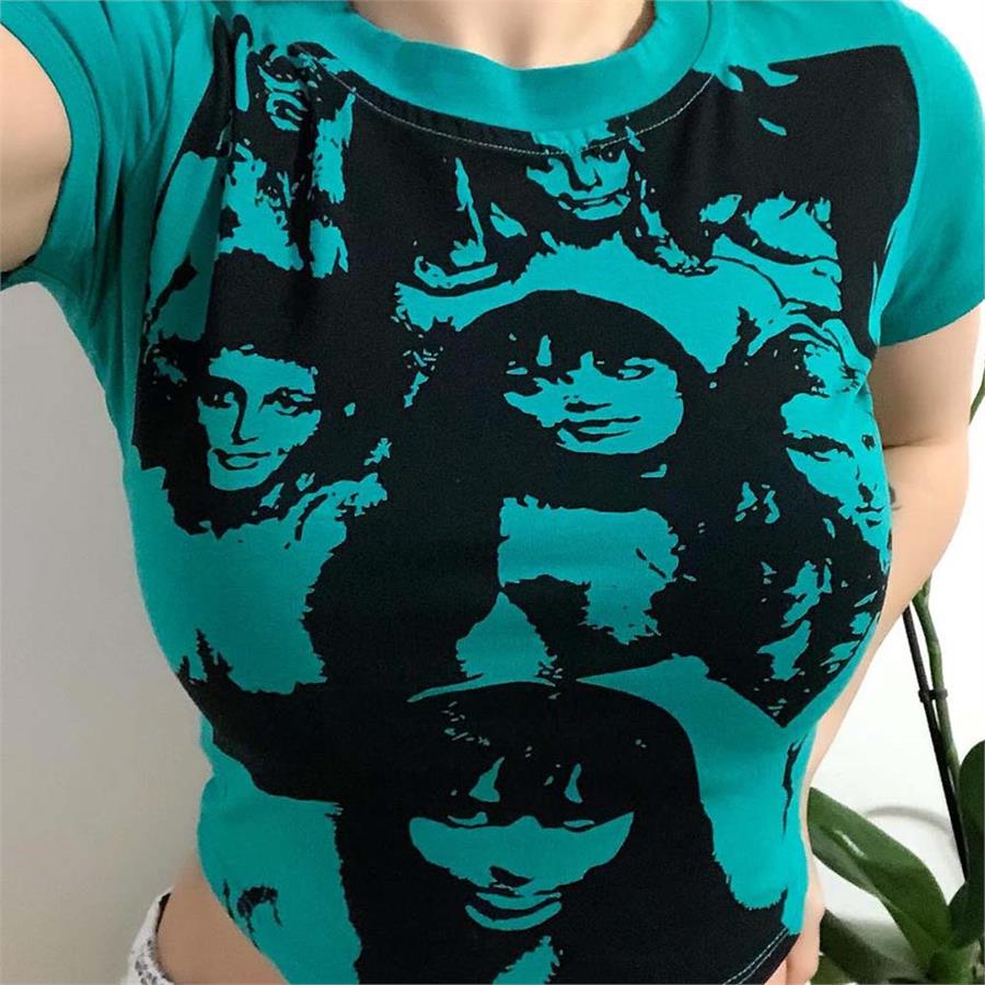 Harajuku Fashion Girls Squad Yeşil Yarım Kadın T-Shirt