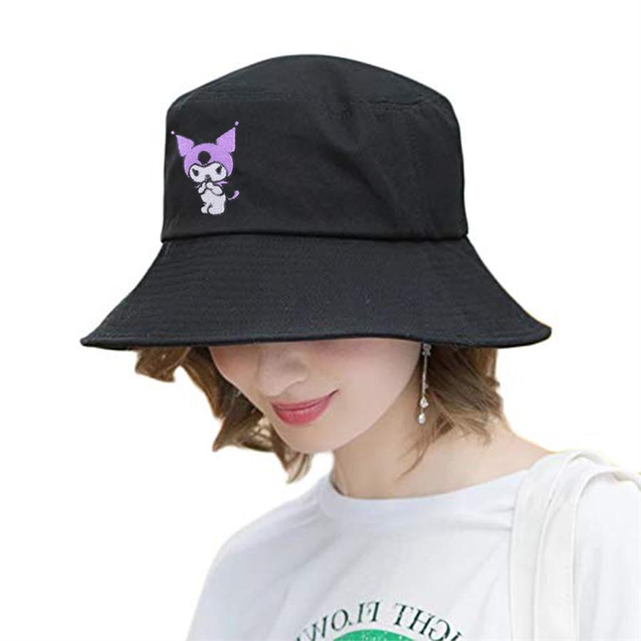 Anime Kuromi Siyah Bucket Şapka