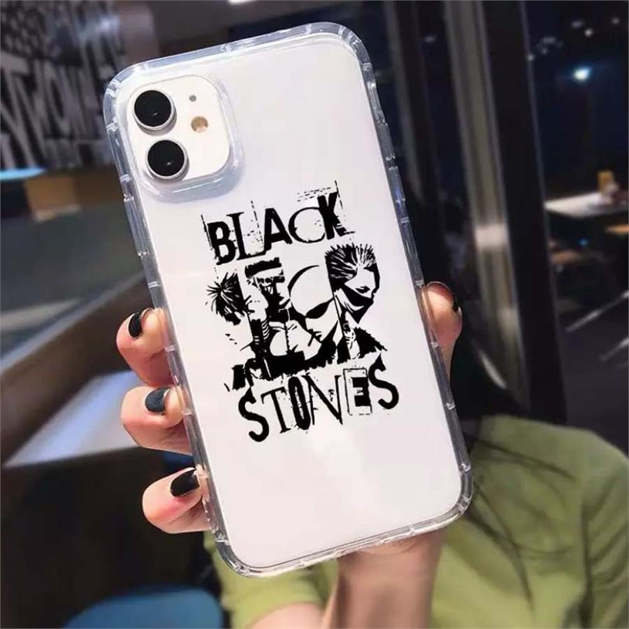 Anime Black Stones Şeffaf Iphone Telefon Kılıfları