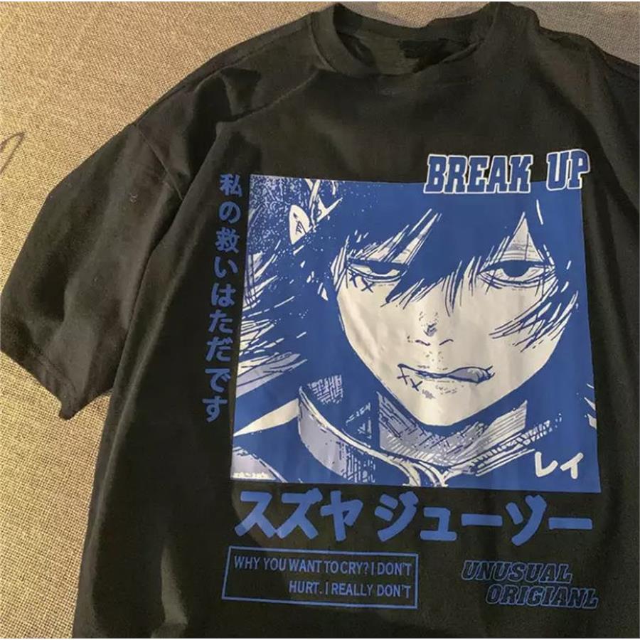Anime Break Up Siyah (Unisex) T-Shirt ET1704 