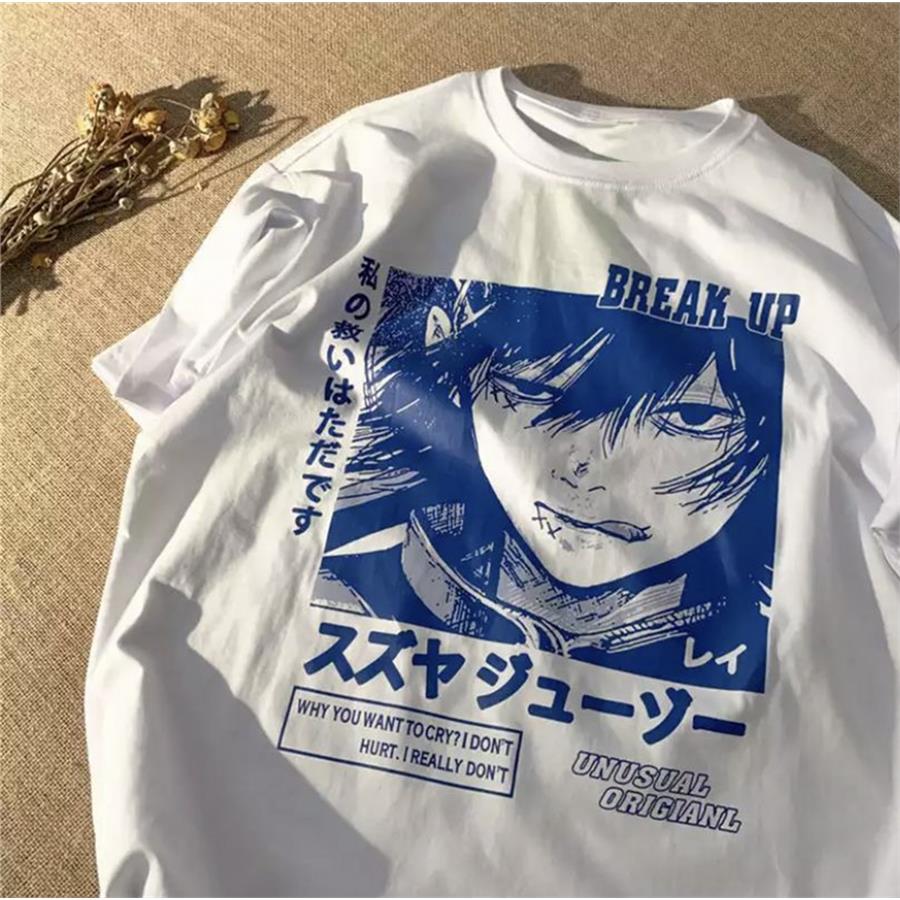 Anime Break Up Beyaz (Unisex) T-Shirt ET1704B 