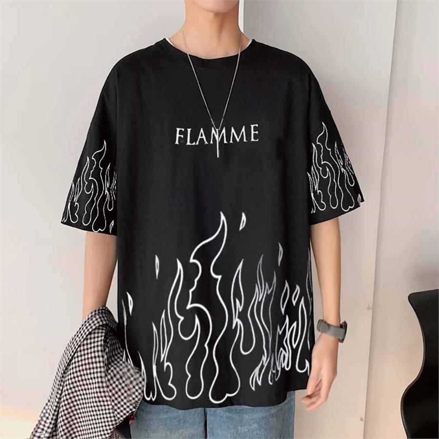 Siyah Flamme (Unisex) T-Shirt