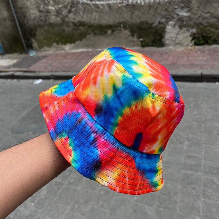 Lgbt - Rainbow (Gökkuşağı) Sarmal Kolaj Bucket Şapka