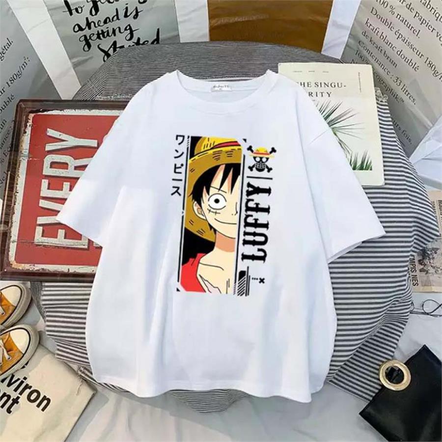 Anime One Piece - Luffy Beyaz (Unisex) T-Shirt