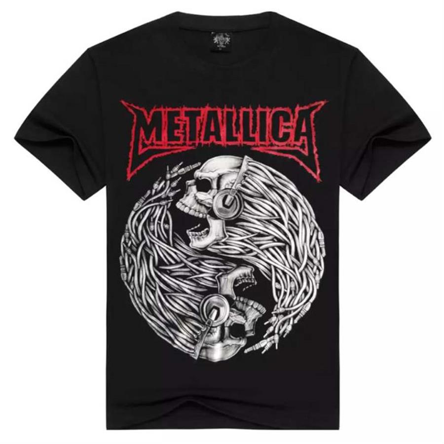 Metalica Skull Spiral Siyah Unisex T-Shirt