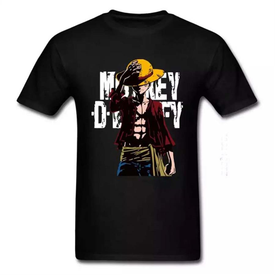 Anime One Piece : Monkey Luffy Siyah (Unisex) T-Shirt