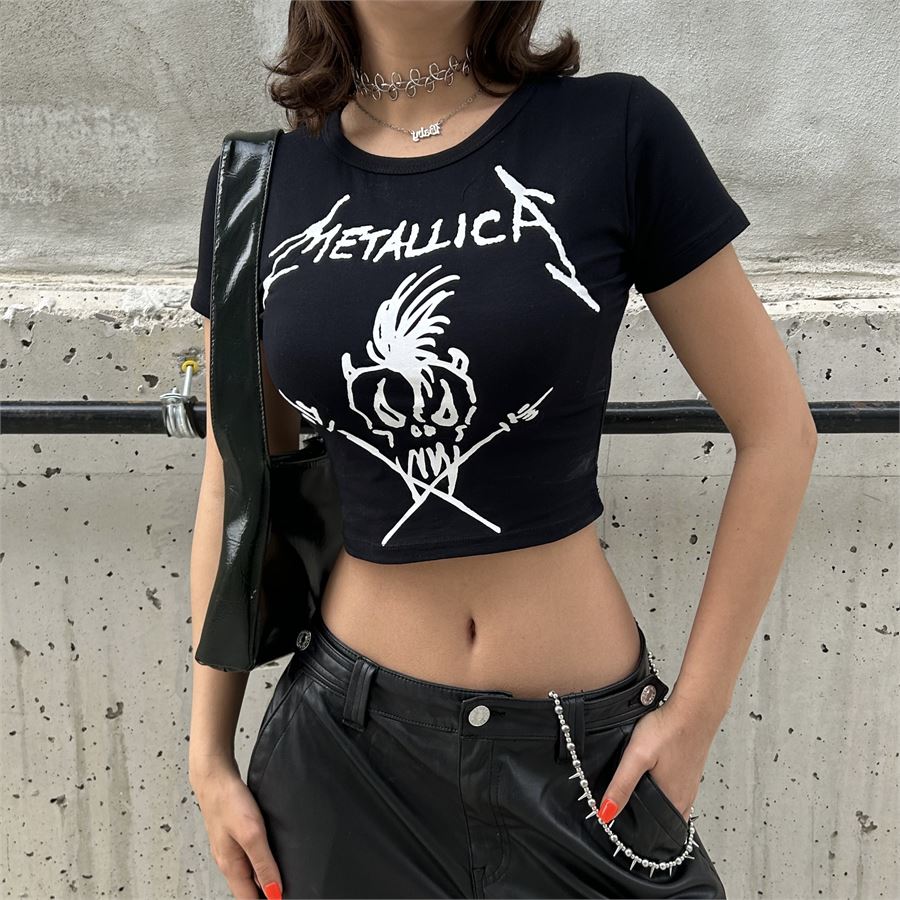  Metallica Cliff 'Em All Siyah Yarım T-Shirt