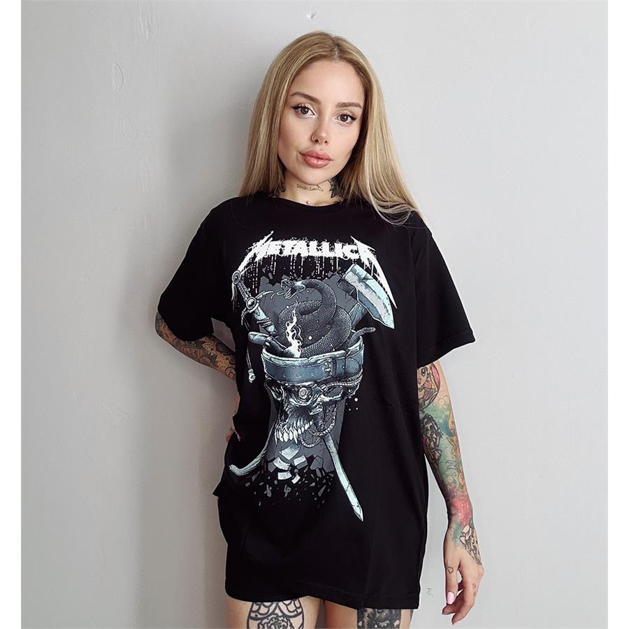 Metallica History White Logo Siyah Unisex T-Shirt
