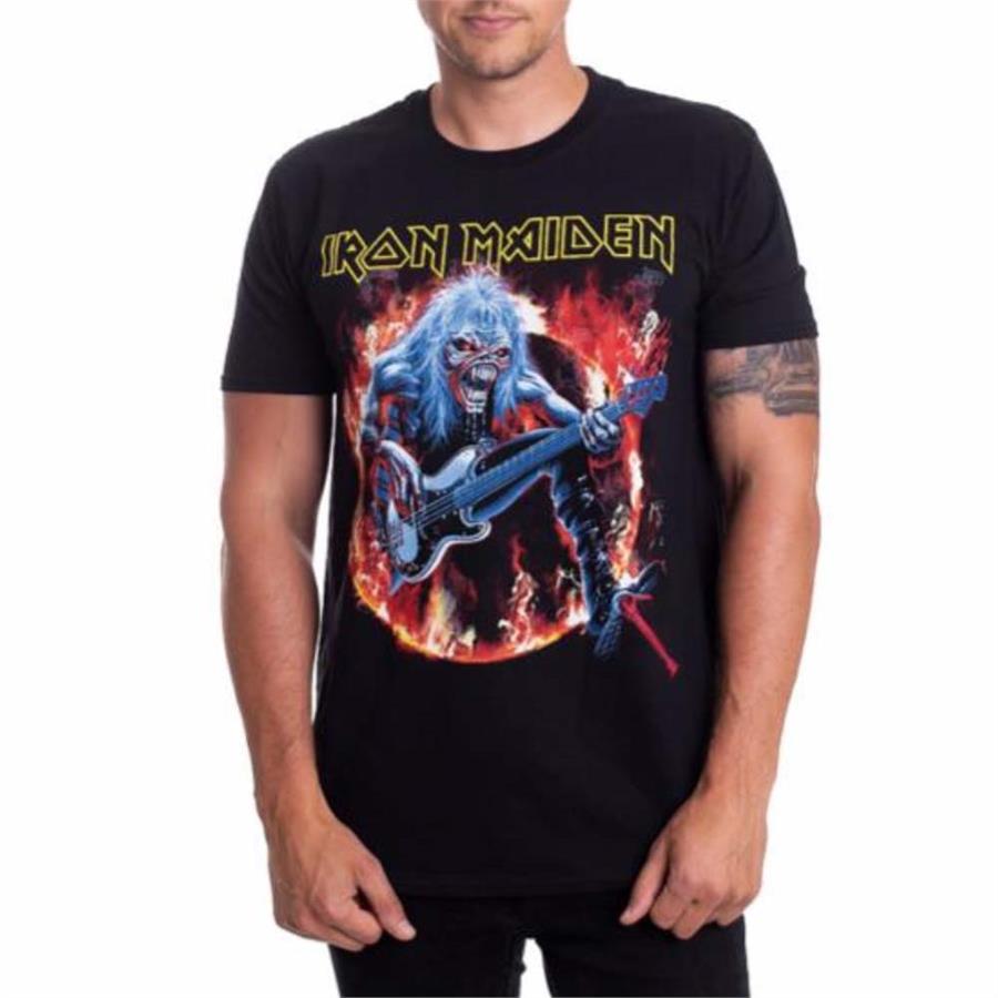 Iron Maiden Eddie Bass Siyah Unisex T-Shirt