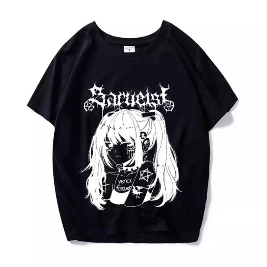 Anime Japanese Girl Vencx Forever Siyah (Unisex) T-Shirt Siyah (Unisex) T-Shirt