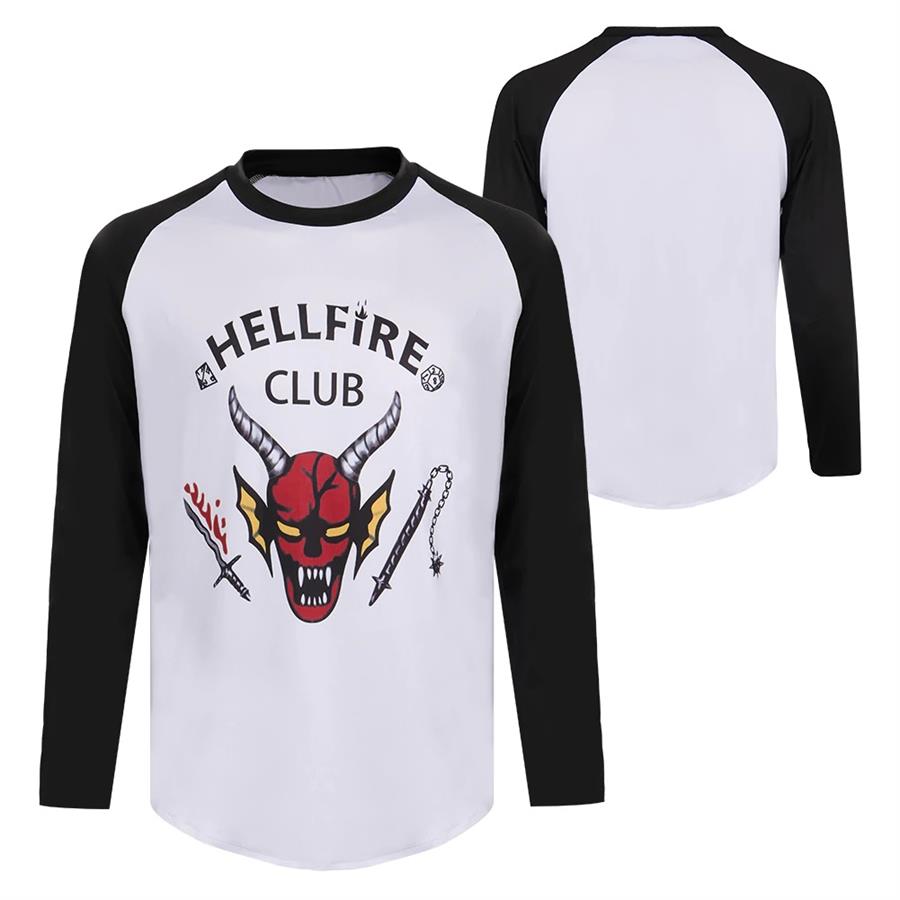 Stranger Things 4. Sezon Dustin Hellfire Club Unisex Uzun Kollut-Shirt