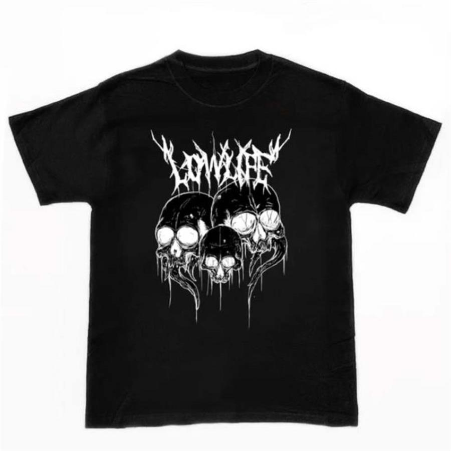 Lowlife Tee Skull Siyah (Unisex) T-Shirt
