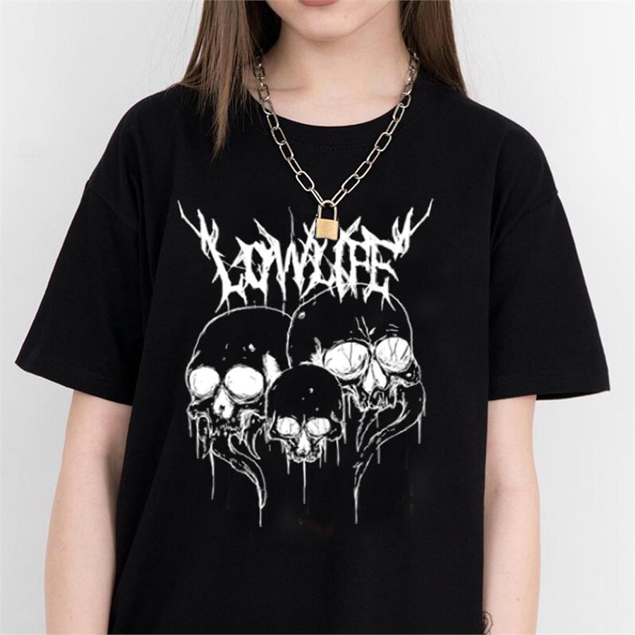 Lowlife Tee Skull Siyah (Unisex) T-Shirt