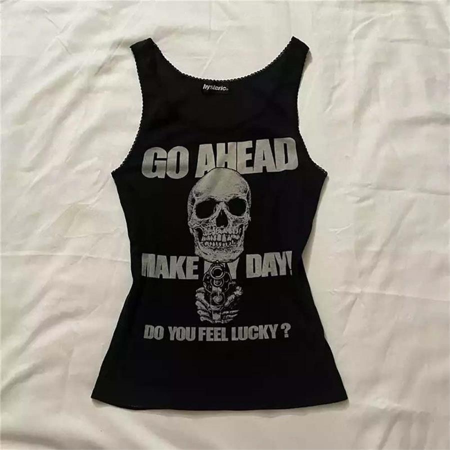 Go Ahead Make My Day Askılı Kadın T-Shirt