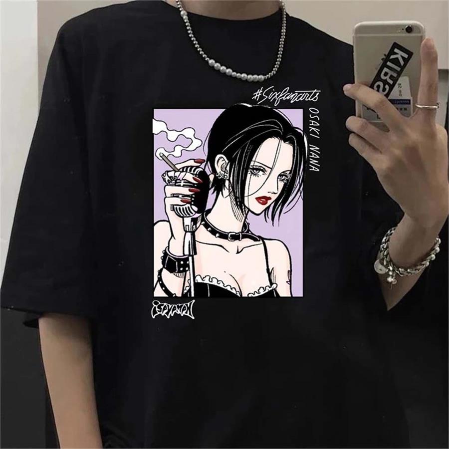 Anime Nana Osaki Siyah (Unisex) T-Shirt