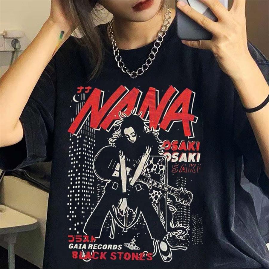 Black Stones - Nana Osaki Guitar Siyah Unisex T-Shirt