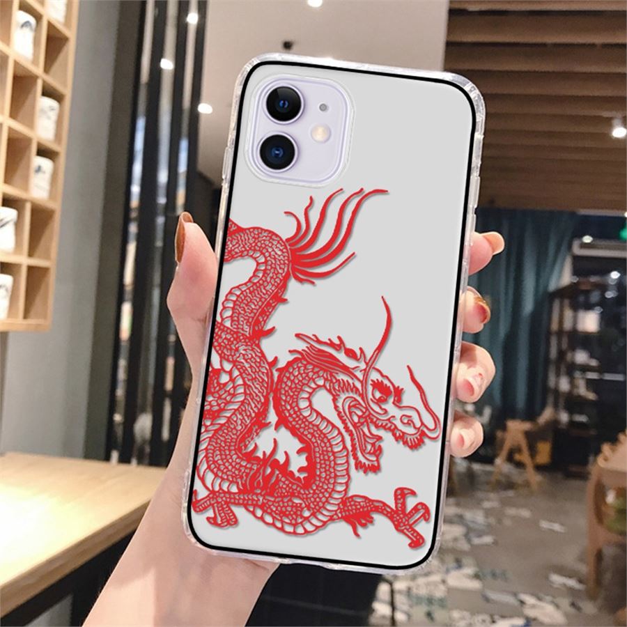 Red Japanese Dragon Iphone Telefon Kılıfları