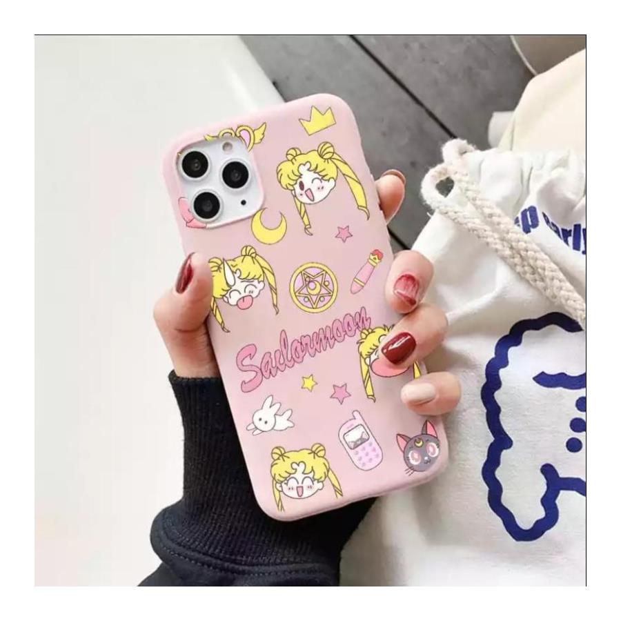 Anime Sailor Moon : Pink Kolaj İphone Telefon Kılıfları
