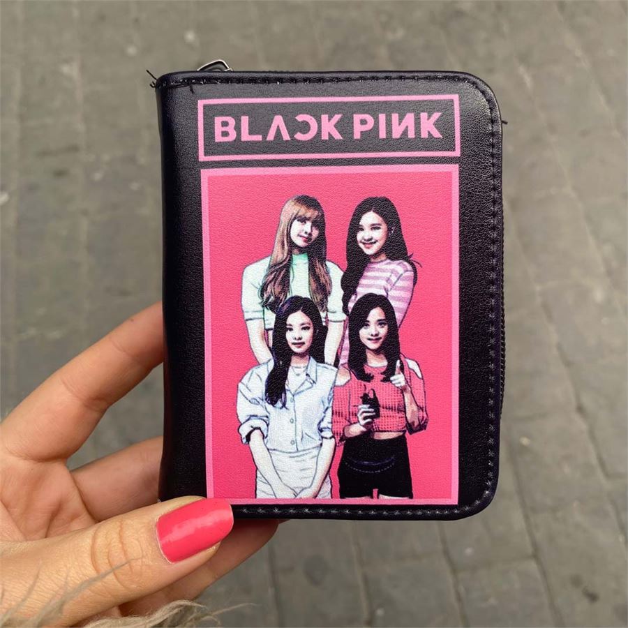 K-Pop Black Pink - Band Cover Kısa Cüzdan