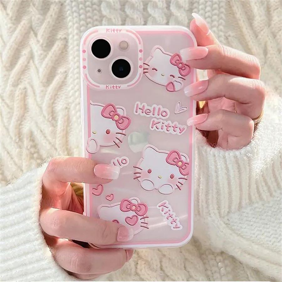 Hello Kitty - Blinking Kolaj İphone Telefon Kılıfları