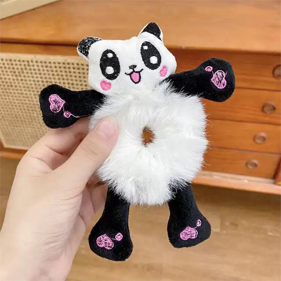 Sevimli Panda Peluş Lastikli Toka