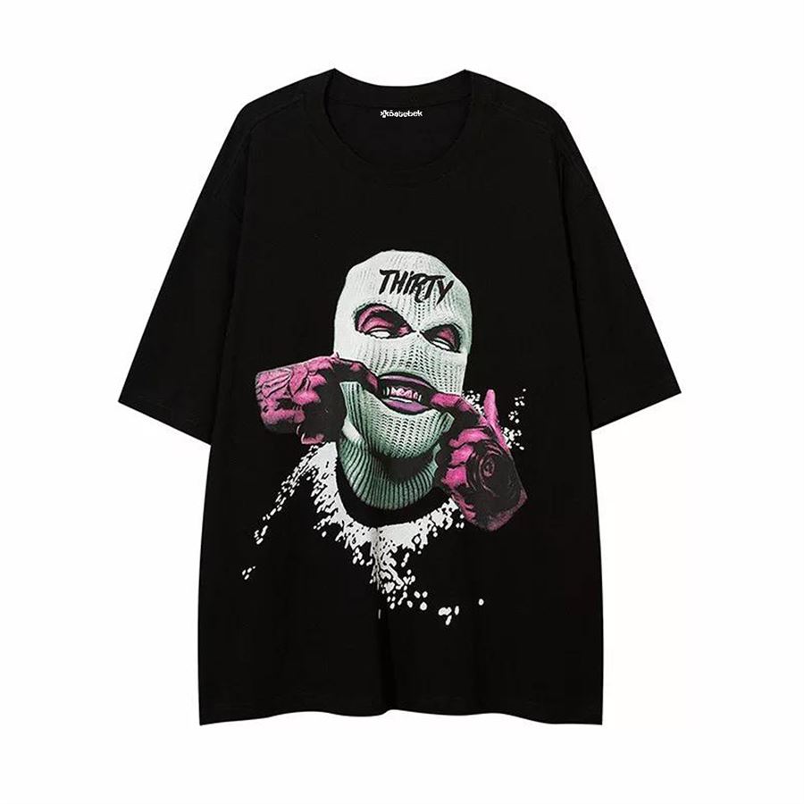 Siyah Masked Newschool Gangsta (Unisex) T-Shirt