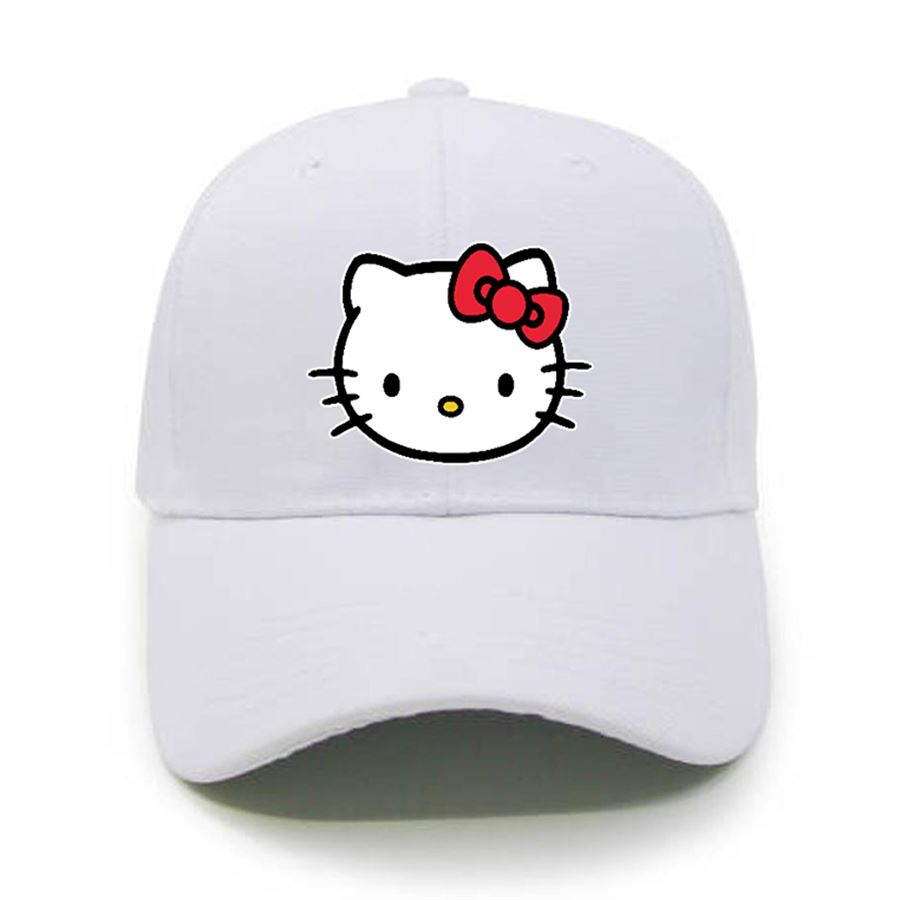 Beyaz Hello Kitty Face Şapka