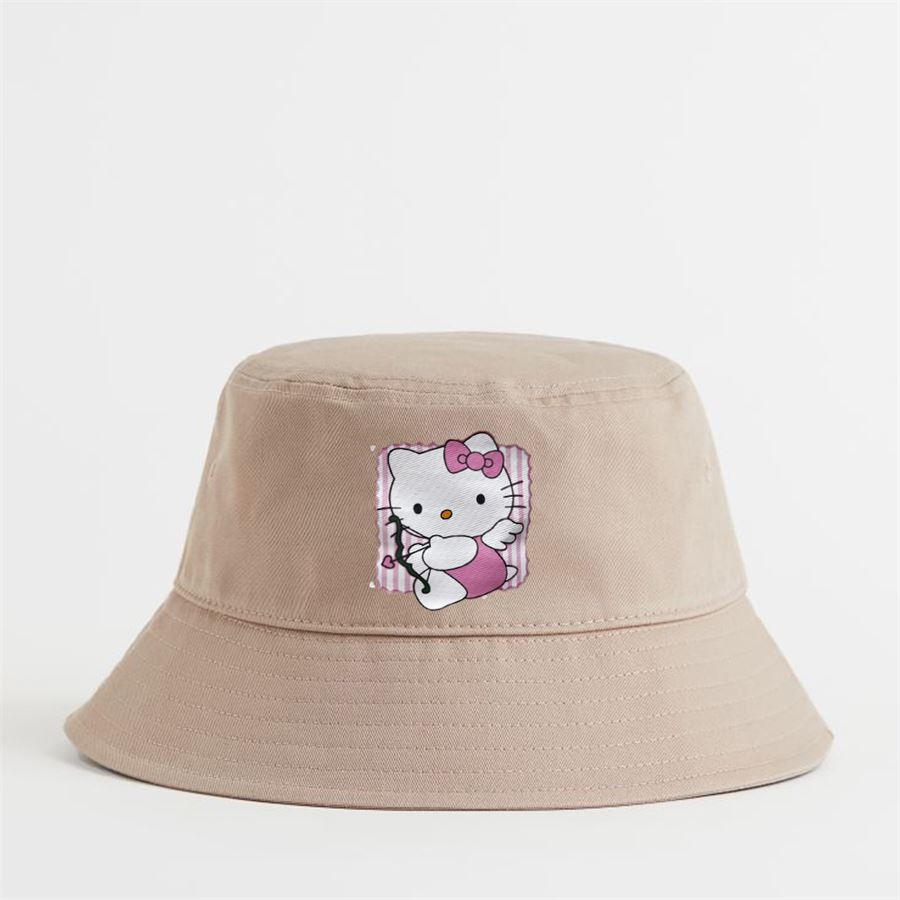 Bej Hello Kitty Eros Bucket Şapka