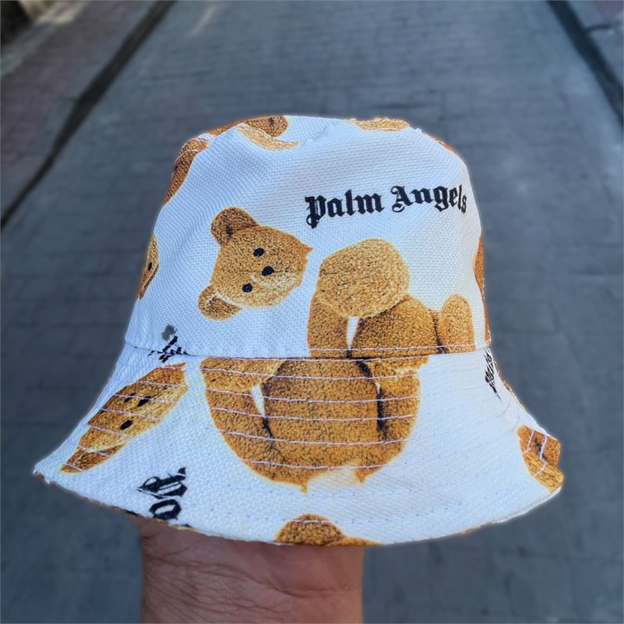 Beyaz Teddy - Palm Angels Bucket Şapka