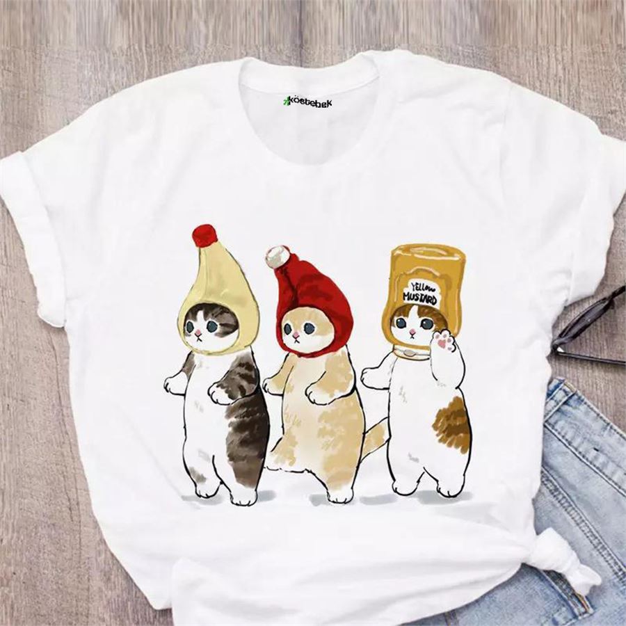 Beyaz Sauce Cats (Unisex) T-Shirt