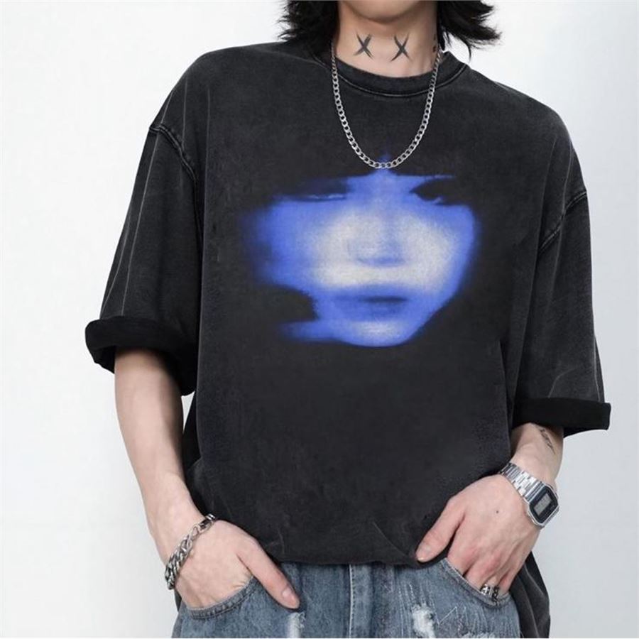Siyah Halogen Blue Face (Unisex) T-Shirt