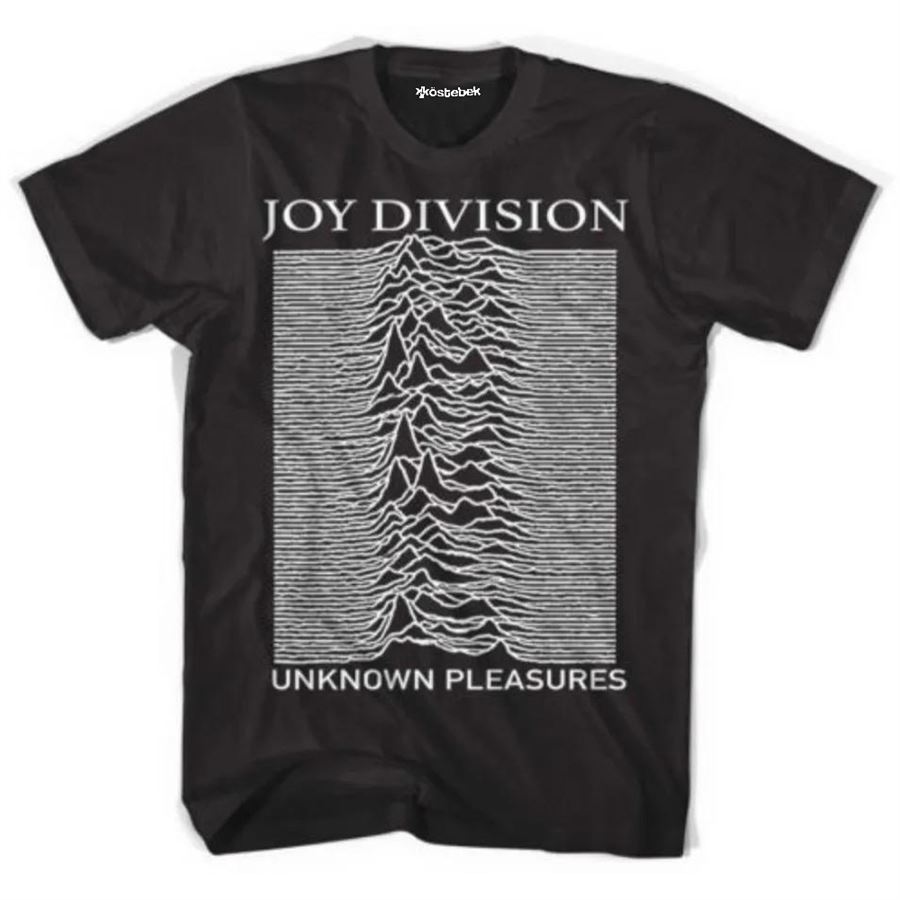 Siyah Joy Division - Unknown Pleasures (Unisex) T-Shirt