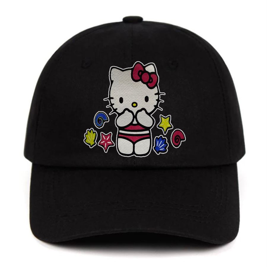 Siyah Hello Kitty Stars And Oysters Şapka