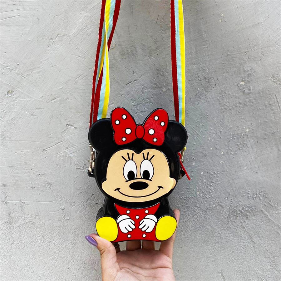 Yeni Minnie Mouse Silikon Mini Omuz Askılı Çocuk Çantası
