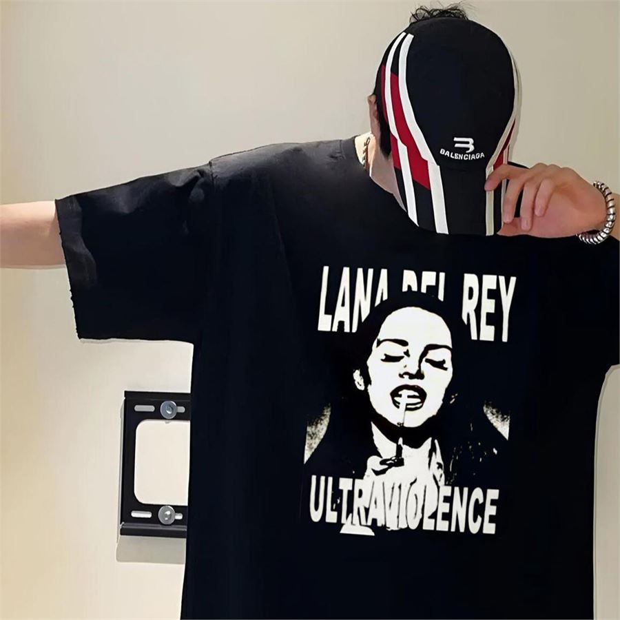 Siyah Lana Del Rey - Stencil Ultraviolence (Unisex) T-Shirt