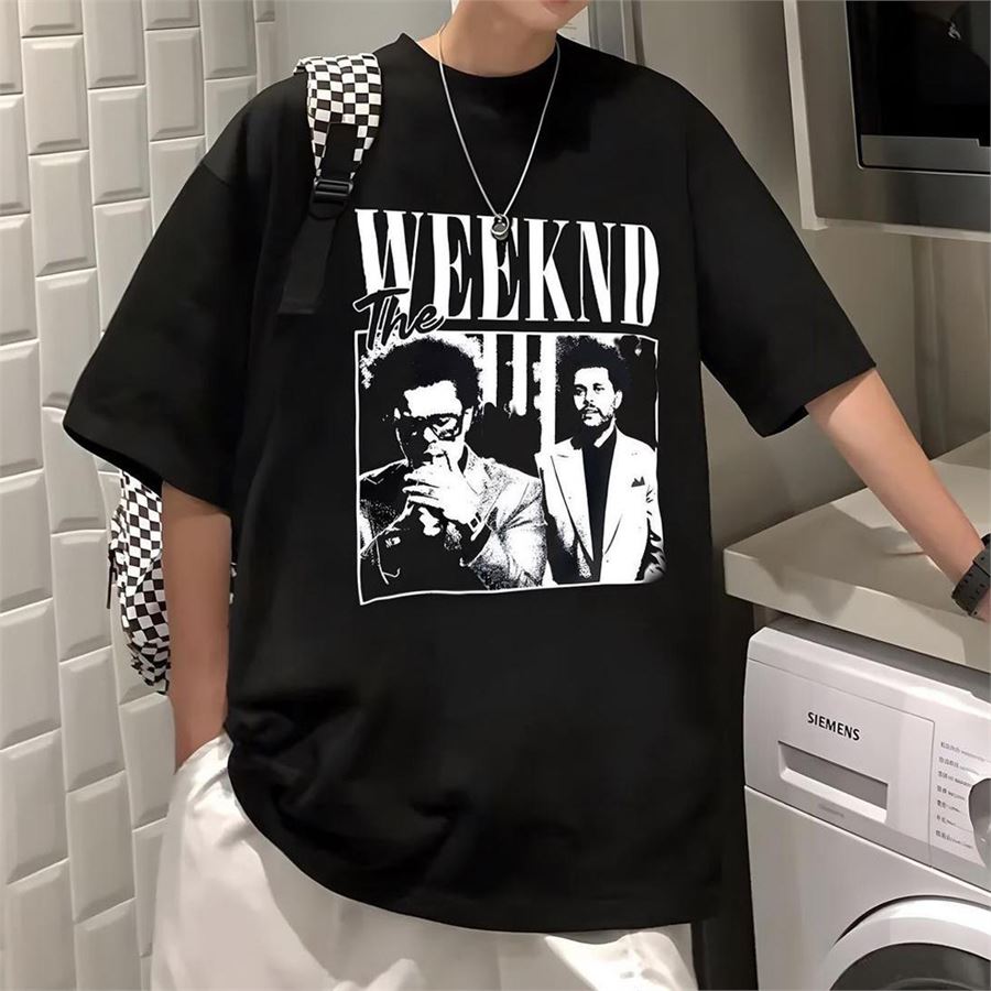Siyah The Weeknd - Stencil (Unisex) T-Shirt